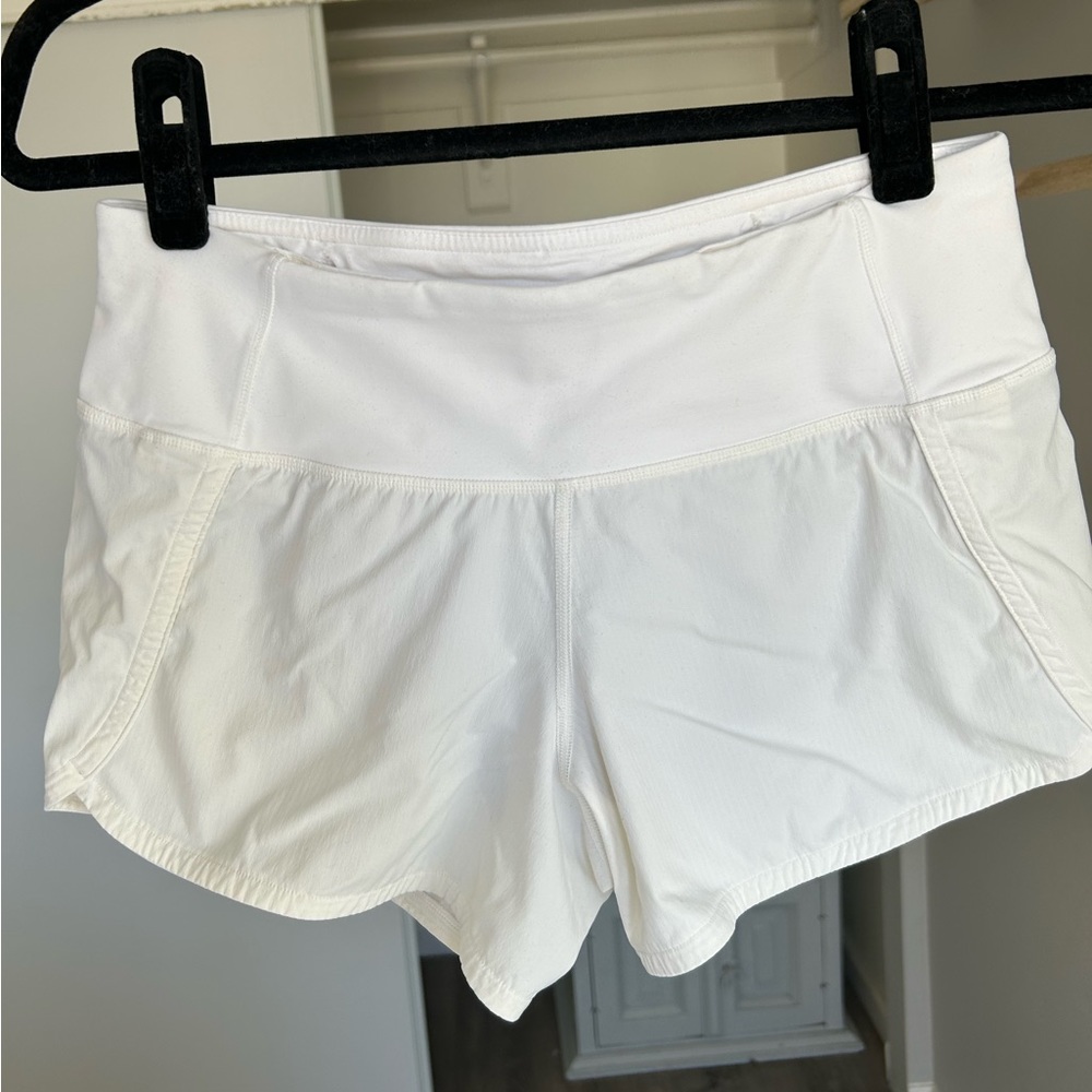 Lululemon Run Times Short II*4" White